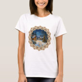 Kerstmis dorpskant tafelloper t-shirt (Voorkant)