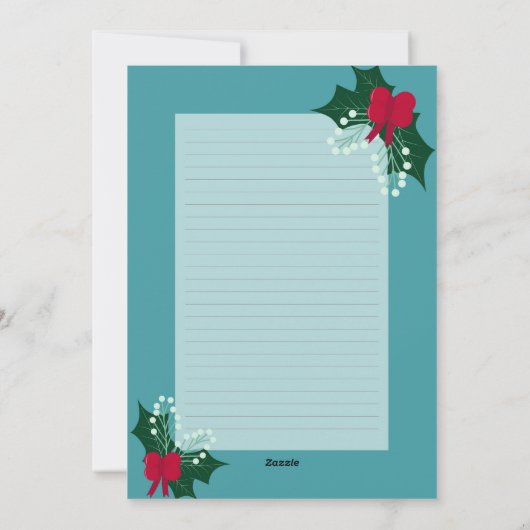 Kerstmis dorpsornament kaart (Achterkant)