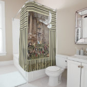 Kerstmis douche gordijn, Jezus streep Douchegordijn (In situ)