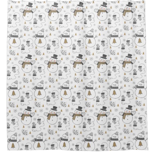 Kerstmis Douchegordijn (Voorkant)