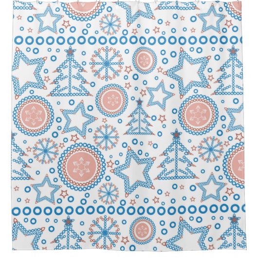 Kerstmis Douchegordijn (Voorkant)