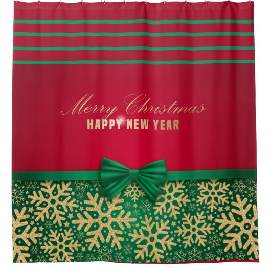 Kerstmis Douchegordijn (Voorkant)