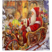 Kerstmis Douchegordijn (Voorkant)
