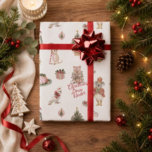 Kerstmis Down Under Australische Dieren Cadeaupapier