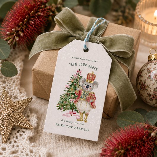 Kerstmis Down Under Australische Koala Favor Gave Cadeaulabel