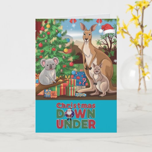 Kerstmis Down Under Kaart (Gele Bloem)