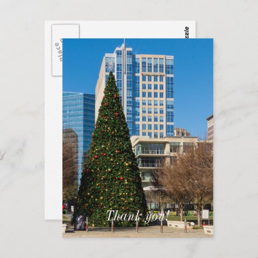 Kerstmis Downtown Dallas Briefkaart (Voorkant / Achterkant)
