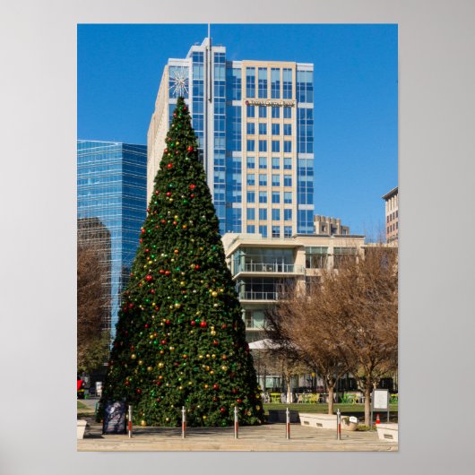 Kerstmis Downtown Dallas Poster (Voorkant)