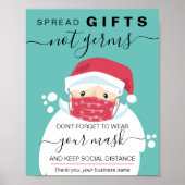 Kerstmis draag een maskerveiligheidsteken die de K Poster (Voorkant)