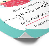 Kerstmis draag een maskerveiligheidsteken die de K Poster (Hoek)