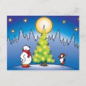 Kerstmis draagt feestdagenkaart (Voorkant)