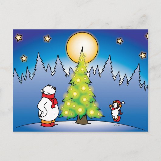 Kerstmis draagt feestdagenkaart (Voorkant)