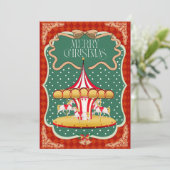Kerstmis Draaimolen Kerstkaart (Staand voorkant)