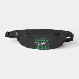 Kerstmis draait allemaal om Jezus typografie Heuptasje