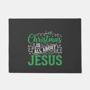 Kerstmis draait helemaal om Jezus-typografie Deurmat