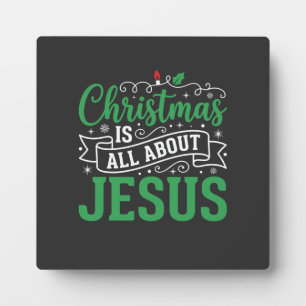 Kerstmis draait helemaal om Jezus-typografie Fotoplaat