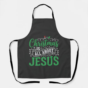 Kerstmis draait helemaal om Jezus-typografie Schort