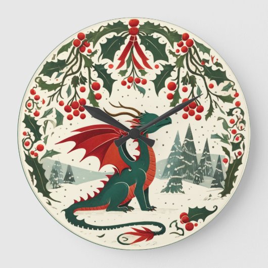 Kerstmis Draak Grote Klok (Voorkant)