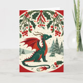 Kerstmis Draak Kaart (Voorkant)