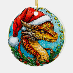 Kerstmis draak keramisch ornament