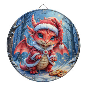 Kerstmis draak, te schattig om aan te houden, dartbord