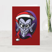 Kerstmis Dracula Feestdagen Kaart (Voorkant)