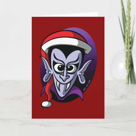 Kerstmis Dracula Feestdagen Kaart (Voorkant)