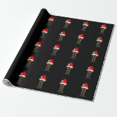 Kerstmis Drag Racing Kerstboom Cadeaupapier (Uitgerold)