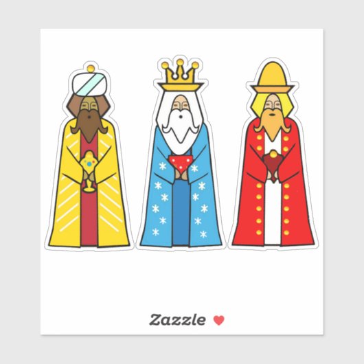 Kerstmis drie Kings Sticker (Vel)