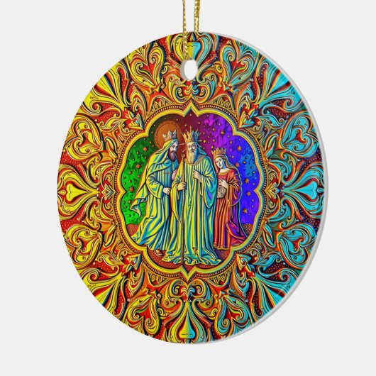 KERSTMIS ~ Drie Koningen ~ Keramisch Ornament (Links)