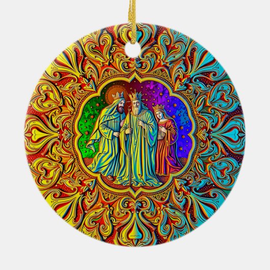 KERSTMIS ~ Drie Koningen ~ Keramisch Ornament (Achterkant)