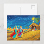 Kerstmis Driekoningen Epifanie Feestdagenkaart (Voorkant / Achterkant)