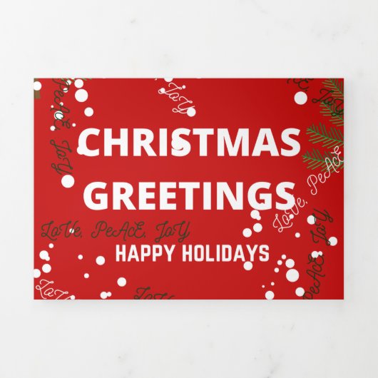 Kerstmis Drieluik Wenskaart (Cover)