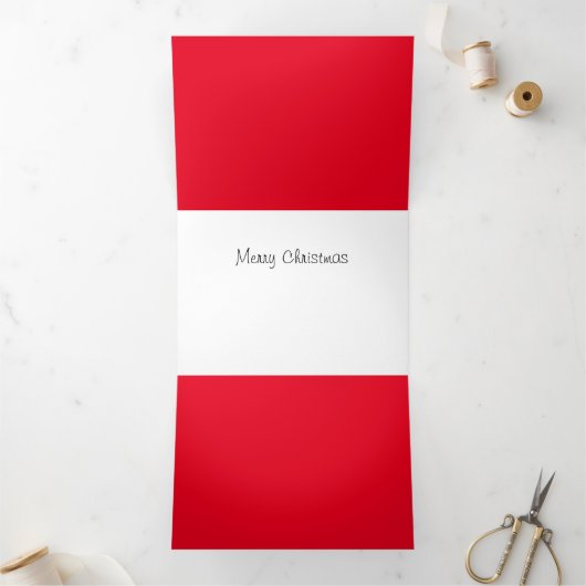 Kerstmis Drieluik Wenskaart (Binnen)