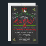 Kerstmis Drink  Chalkboard Uitnodiging<br><div class="desc">Kerstmis Drink  Chalkboard Uitnodiging. Pas de voor- en achterkant aan.</div>