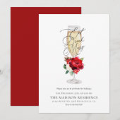 Kerstmis Drink en prettige feestdag Kaart (Voorkant / Achterkant)