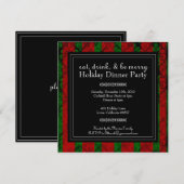 Kerstmis, Drink en prettige feestdag Kaart (Voorkant / Achterkant)