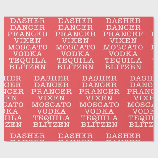 Kerstmis Drink feestdag rendieralcohol Cadeaupapier (Vlak)