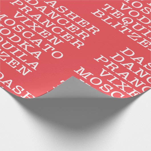 Kerstmis Drink feestdag rendieralcohol Cadeaupapier (Hoek)