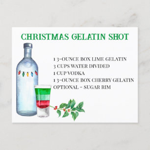 Kerstmis-Drink Recipe Holiday Party Briefkaart
