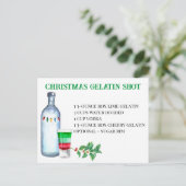 Kerstmis-Drink Recipe Holiday Party Briefkaart (Staand voorkant)