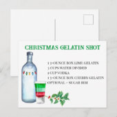 Kerstmis-Drink Recipe Holiday Party Briefkaart (Voorkant / Achterkant)