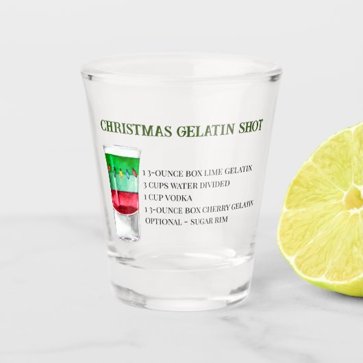 Kerstmis-Drink Recipe Holiday Party Shot Glas (Voorkant)