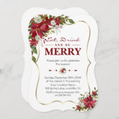 Kerstmis, Drink van goudvlees en vrolijkheid Kaart (Voorkant / Achterkant)