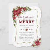 Kerstmis, Drink van goudvlees en vrolijkheid Kaart (Voorkant)