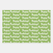 Kerstmis drukt Pattern Red Happy Pawlidays uit Inpakpapier Vel (Voorkant 3)