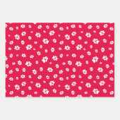 Kerstmis drukt Pattern Red Happy Pawlidays uit Inpakpapier Vel (Voorkant)