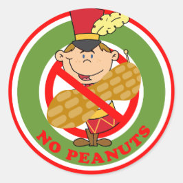 Kerstmis Drummer Boy Geen Pinda's Stickers