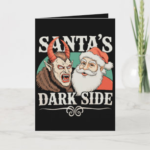 Kerstmis duistere kant Krampus Krampusnacht Kerstm Feestdagen Kaart