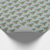 Kerstmis Duitse Herder door Boom Cadeaupapier (Hoek)